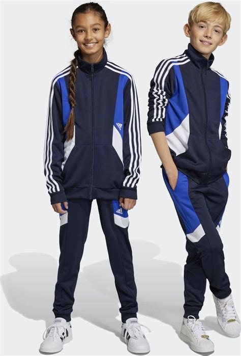 trainingspak adidas 164 blauw|Adidas kinder trainingspak.